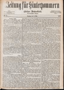 Zeitung f&uuml;r Hinterpommern (Stolper Wochenblatt) Nr. 75/1877