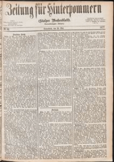 Zeitung f&uuml;r Hinterpommern (Stolper Wochenblatt) Nr. 81/1877