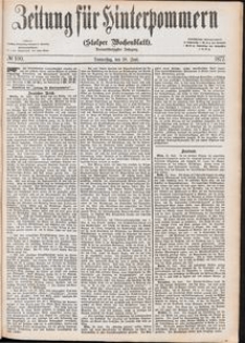 Zeitung f&uuml;r Hinterpommern (Stolper Wochenblatt) Nr. 100/1877