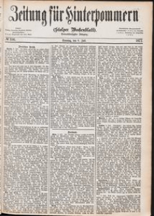 Zeitung f&uuml;r Hinterpommern (Stolper Wochenblatt) Nr. 106/1877