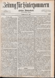 Zeitung f&uuml;r Hinterpommern (Stolper Wochenblatt) Nr. 107/1877
