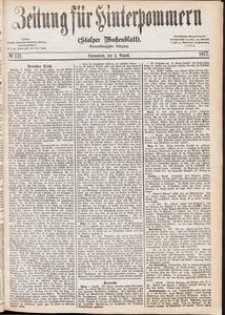 Zeitung f&uuml;r Hinterpommern (Stolper Wochenblatt) Nr. 121/1877