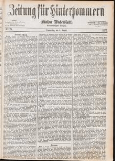 Zeitung f&uuml;r Hinterpommern (Stolper Wochenblatt) Nr. 124/1877