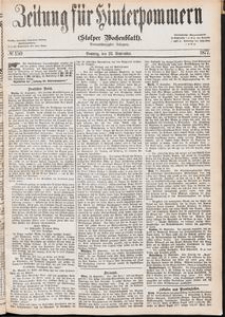 Zeitung f&uuml;r Hinterpommern (Stolper Wochenblatt) Nr. 150/1877