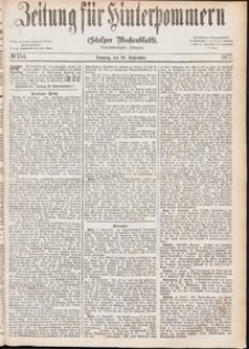 Zeitung f&uuml;r Hinterpommern (Stolper Wochenblatt) Nr. 154/1877