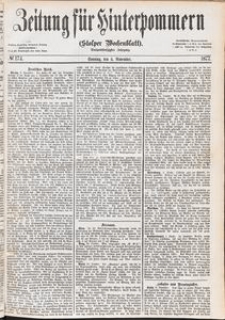 Zeitung f&uuml;r Hinterpommern (Stolper Wochenblatt) Nr. 174/1877