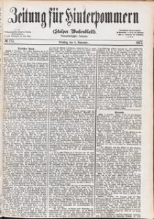 Zeitung f&uuml;r Hinterpommern (Stolper Wochenblatt) Nr. 175/1877