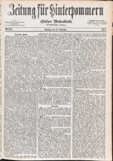 Zeitung f&uuml;r Hinterpommern (Stolper Wochenblatt) Nr. 182/1877