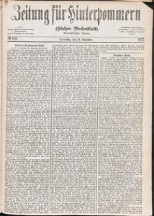 Zeitung f&uuml;r Hinterpommern (Stolper Wochenblatt) Nr. 188/1877