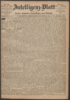 Intelligenz-Blatt f&uuml;r Stolp, Schlawe, Lauenburg und B&uuml;tow. Nr 24/1869 r.