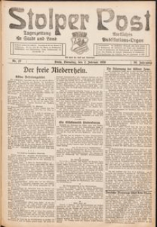 Stolper Post. Tageszeitung für Stadt und Land Nr. 27/1926