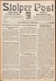 Stolper Post. Tageszeitung für Stadt und Land Nr. 29/1926