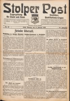 Stolper Post. Tageszeitung f&uuml;r Stadt und Land Nr. 38/1926