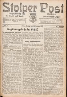 Stolper Post. Tageszeitung f&uuml;r Stadt und Land Nr. 42/1926