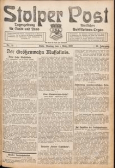 Stolper Post. Tageszeitung f&uuml;r Stadt und Land Nr. 50/1926