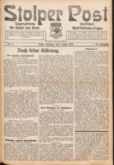 Stolper Post. Tageszeitung f&uuml;r Stadt und Land Nr. 51/1926