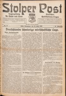 Stolper Post. Tageszeitung f&uuml;r Stadt und Land Nr. 67/1926