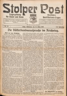 Stolper Post. Tageszeitung für Stadt und Land Nr. 70/1926