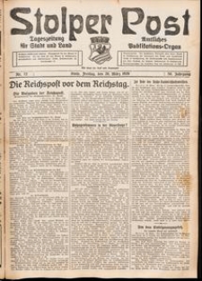 Stolper Post. Tageszeitung f&uuml;r Stadt und Land Nr. 72/1926