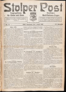 Stolper Post. Tageszeitung f&uuml;r Stadt und Land Nr. 78/1926
