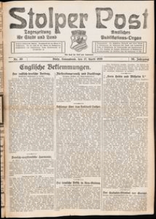 Stolper Post. Tageszeitung für Stadt und Land Nr. 89/1926