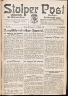 Stolper Post. Tageszeitung f&uuml;r Stadt und Land Nr. 90/1926