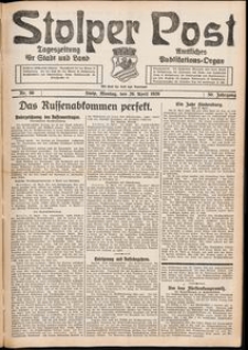 Stolper Post. Tageszeitung f&uuml;r Stadt und Land Nr. 96/1926