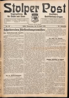 Stolper Post. Tageszeitung f&uuml;r Stadt und Land Nr. 99/1926