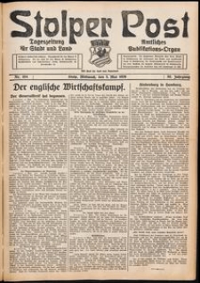 Stolper Post. Tageszeitung f&uuml;r Stadt und Land Nr. 104/1926