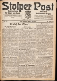 Stolper Post. Tageszeitung f&uuml;r Stadt und Land Nr. 125/1926