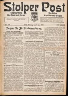 Stolper Post. Tageszeitung f&uuml;r Stadt und Land Nr. 130/1926