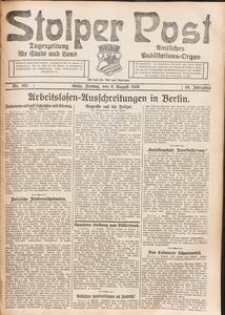 Stolper Post. Tageszeitung f&uuml;r Stadt und Land Nr. 182/1926