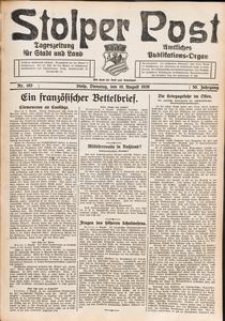 Stolper Post. Tageszeitung f&uuml;r Stadt und Land Nr. 185/1926