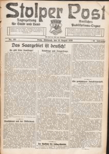 Stolper Post. Tageszeitung f&uuml;r Stadt und Land Nr. 192/1926