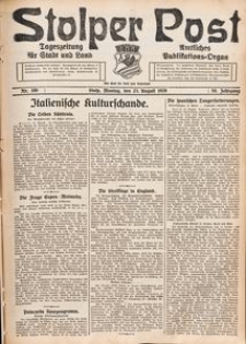 Stolper Post. Tageszeitung f&uuml;r Stadt und Land Nr. 196/1926