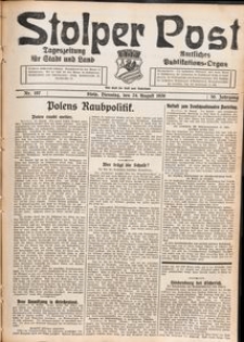 Stolper Post. Tageszeitung f&uuml;r Stadt und Land Nr. 197/1926