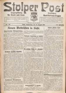 Stolper Post. Tageszeitung f&uuml;r Stadt und Land Nr. 199/1926