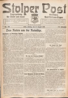 Stolper Post. Tageszeitung f&uuml;r Stadt und Land Nr. 200/1926