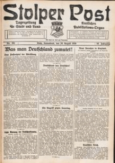 Stolper Post. Tageszeitung f&uuml;r Stadt und Land Nr. 201/1926