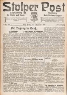 Stolper Post. Tageszeitung f&uuml;r Stadt und Land Nr. 206/1926