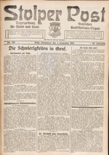 Stolper Post. Tageszeitung für Stadt und Land Nr. 207/1926