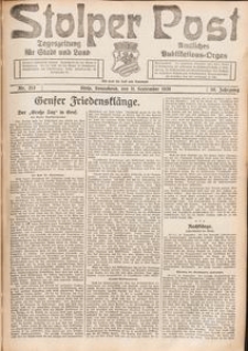 Stolper Post. Tageszeitung für Stadt und Land Nr. 213/1926