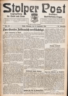 Stolper Post. Tageszeitung f&uuml;r Stadt und Land Nr. 215/1926