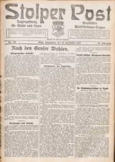 Stolper Post. Tageszeitung f&uuml;r Stadt und Land Nr. 219/1926
