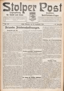 Stolper Post. Tageszeitung f&uuml;r Stadt und Land Nr. 220/1926
