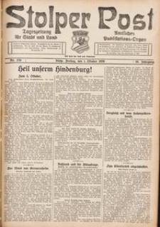 Stolper Post. Tageszeitung f&uuml;r Stadt und Land Nr. 230/1926
