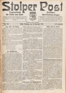 Stolper Post. Tageszeitung f&uuml;r Stadt und Land Nr. 269/1926