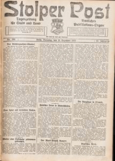 Stolper Post. Tageszeitung f&uuml;r Stadt und Land Nr. 298/1926
