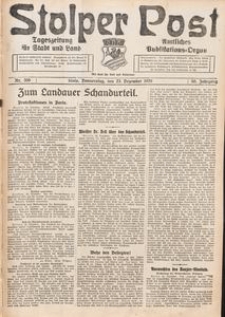 Stolper Post. Tageszeitung f&uuml;r Stadt und Land Nr. 300/1926
