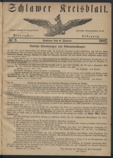 Kreisblatt des Schlawer Kreises 1882, No. 2